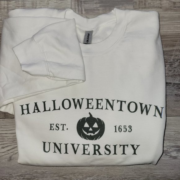 Halloweentown Sublimation Graphic Print Long Sleeve Sweatshirt - Picture 3 of 4